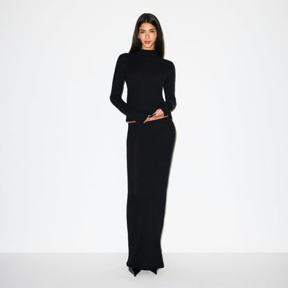Skims Featherweight Cashmere Turtleneck Onyx