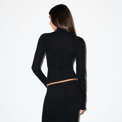 Skims Featherweight Cashmere Turtleneck Onyx