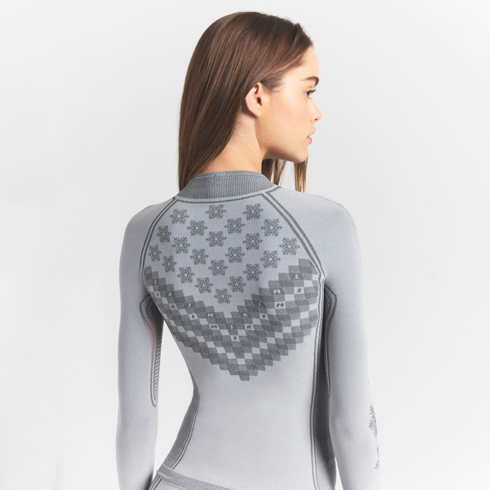 Skims Skims First Layers Half Zip Long Sleeve Mirror Winter Fair Isle