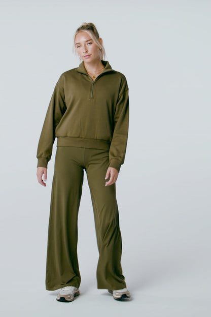 Fabletics Cozy Fleece Half Zip Sweatshirt
