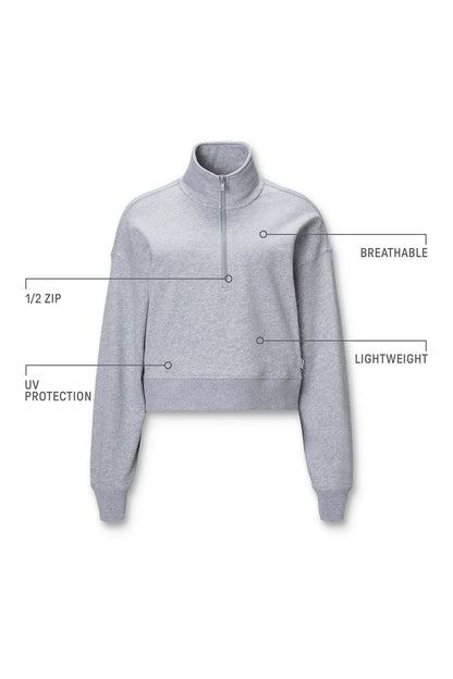 Fabletics Year Round Terry Half Zip Sweatshirt