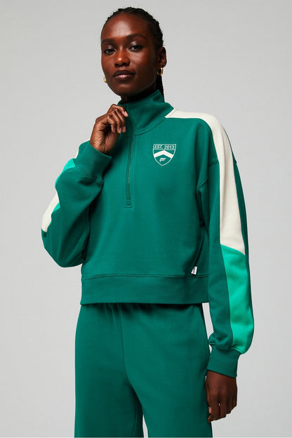 Fabletics Year Round Terry Half Zip Sweatshirt