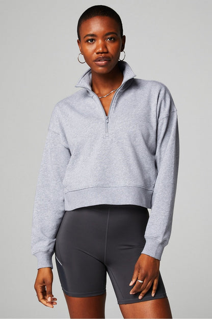 Fabletics Year Round Terry Half Zip Sweatshirt