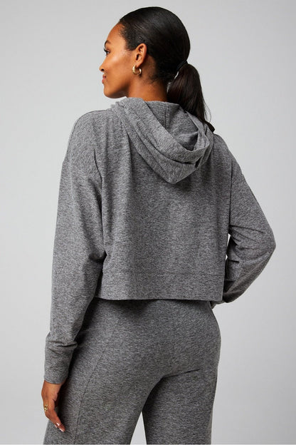 Fabletics Cloud Jersey Cropped Hoodie