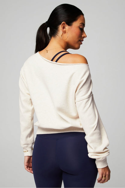 Fabletics Year Round Terry Off Shoulder Sweatshirt