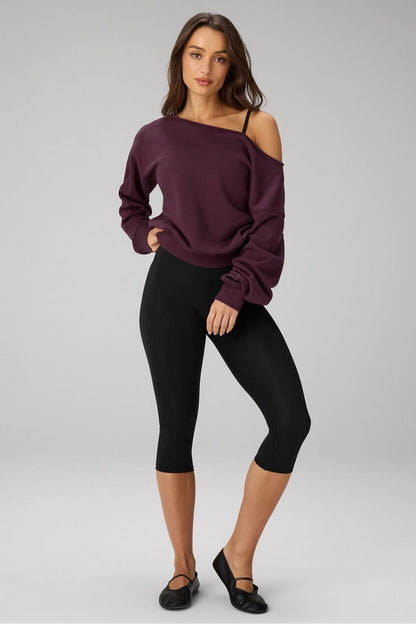 Fabletics Year Round Terry Off Shoulder Sweatshirt