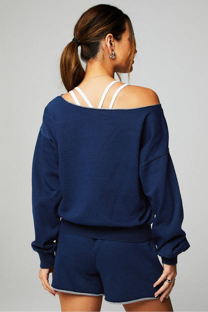 Fabletics Terry Off Shoulder Sweatshirt