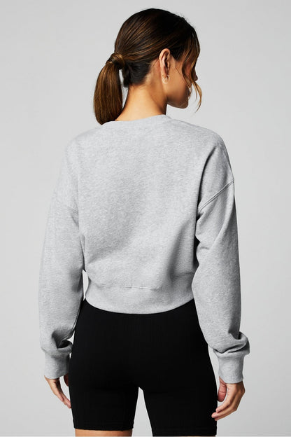 Fabletics Year Round Terry Cropped Sweatshirt