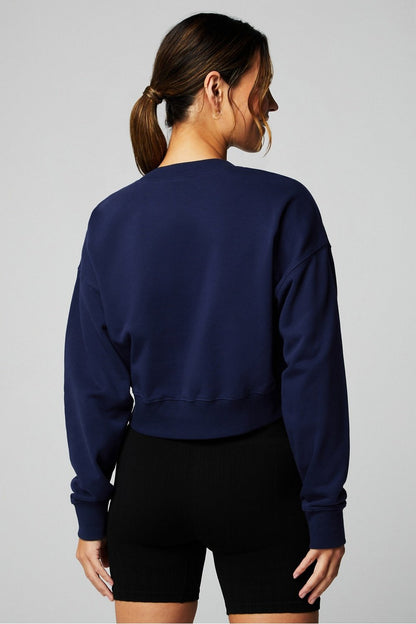 Fabletics Year Round Terry Cropped Sweatshirt