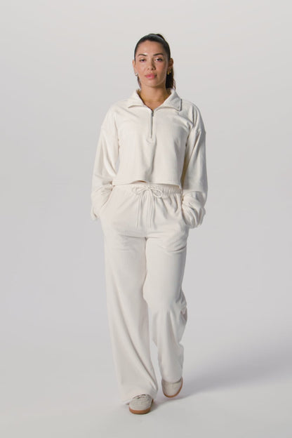 Fabletics Plush Rib Half Zip Sweatshirt