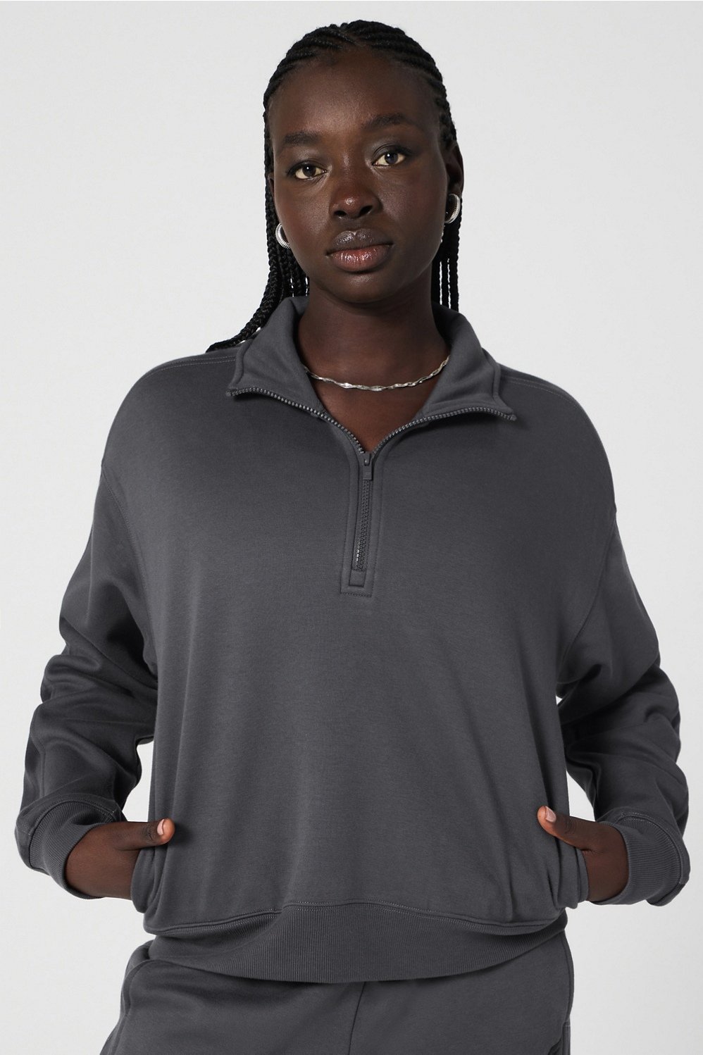 Fabletics Cozy Fleece Half Zip Sweatshirt