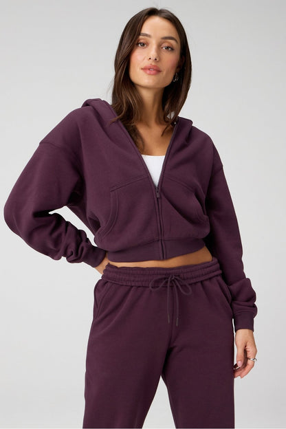Fabletics Cozy Fleece Full Zip Hoodie