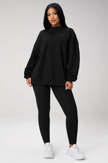 Fabletics Cozy Fleece Oversized Mock Neck Sweatshirt