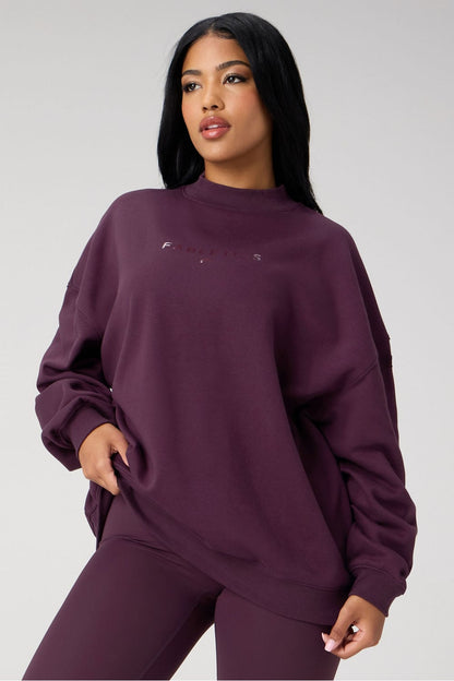 Fabletics Cozy Fleece Oversized Mock Neck Sweatshirt