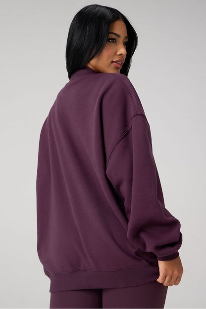 Fabletics Cozy Fleece Oversized Mock Neck Sweatshirt