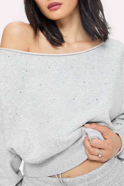 Fabletics Bling Thing Off-The-Shoulder Sweatshirt