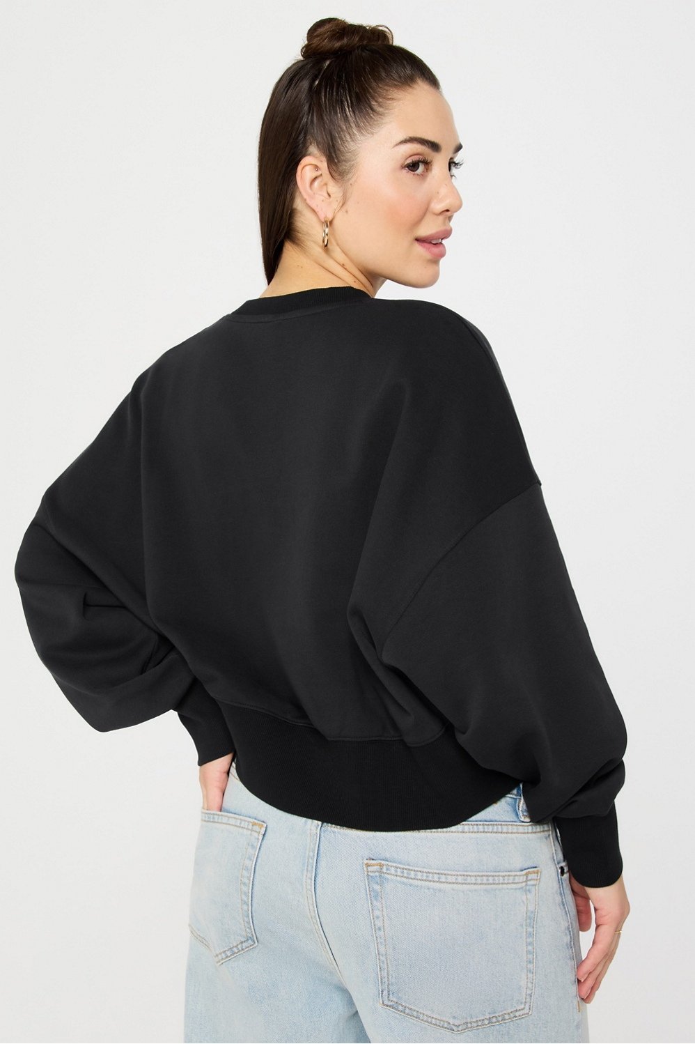 Fabletics Year Round Terry Crew Neck Sweatshirt