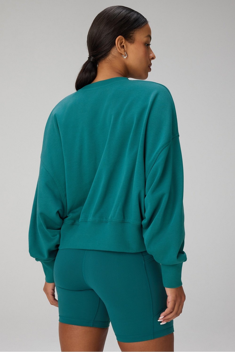 Fabletics Year Round Terry Crew Neck Sweatshirt