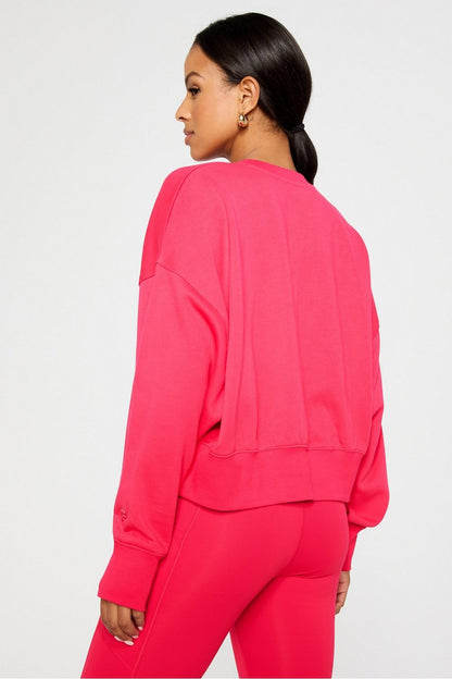 Fabletics Year Round Terry Crew Neck Sweatshirt