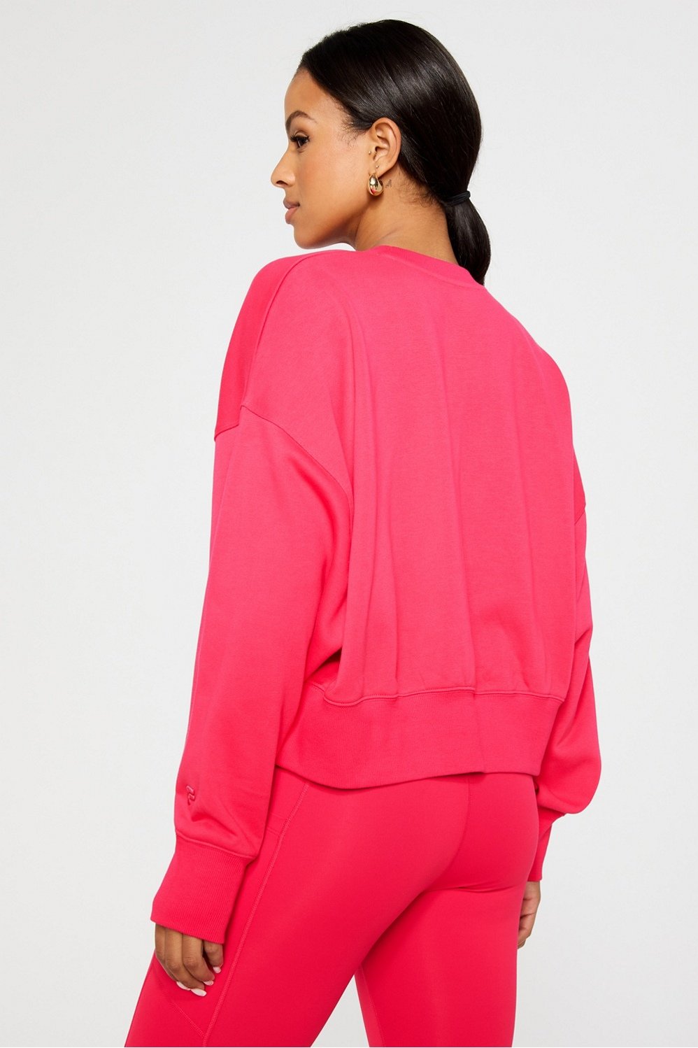 Fabletics Year Round Terry Crew Neck Sweatshirt