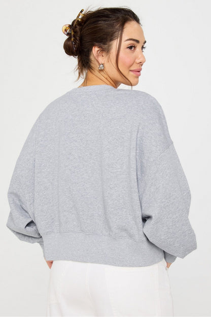 Fabletics Year Round Terry Crew Neck Sweatshirt
