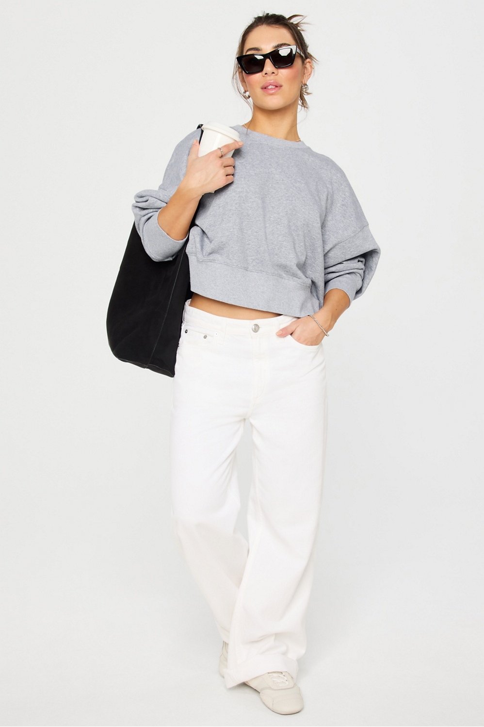 Fabletics Year Round Terry Crew Neck Sweatshirt