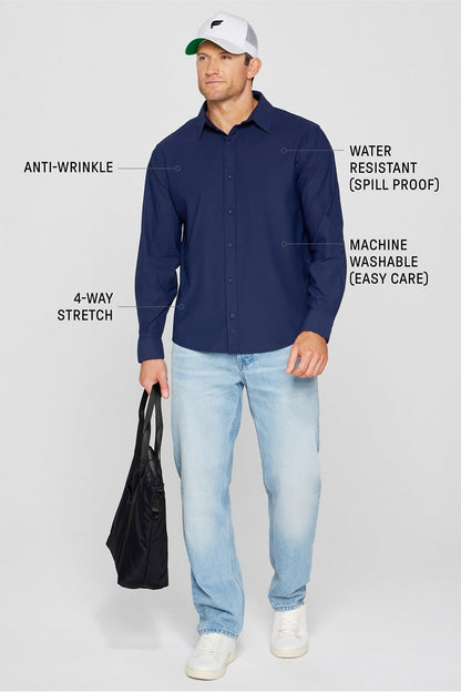Fabletics The Don Long Sleeve Button Up (Classic Fit)