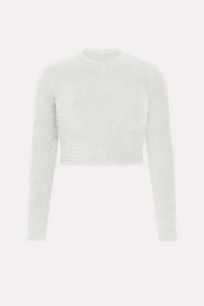Fabletics Fuzz Me Long Sleeve Cropped Top