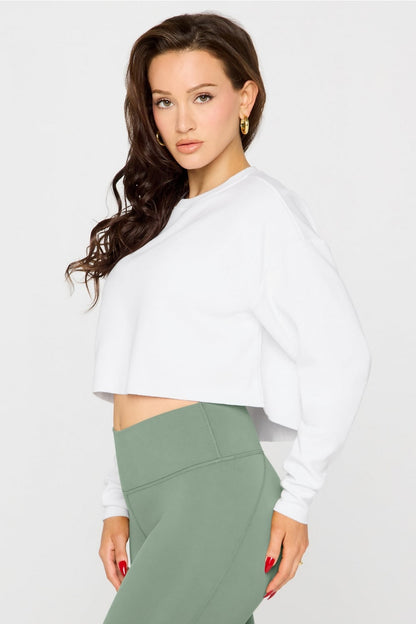 Fabletics Cozy Fleece Everyday Cropped Crew