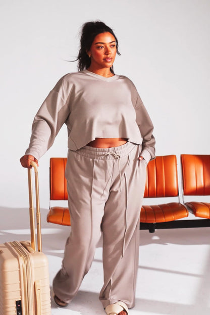 Fabletics So Sleek Modal Cropped Sweatshirt