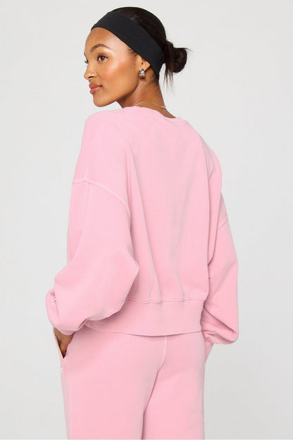 Fabletics Year Round Terry Crew Neck Sweatshirt