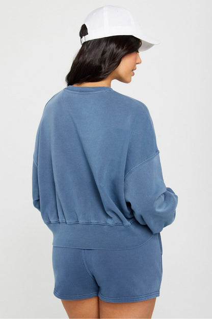 Fabletics Year Round Terry Crew Neck Sweatshirt