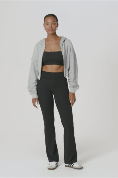Fabletics Year Round Terry Cropped Full-Zip Hoodie