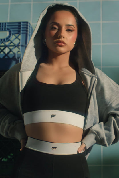 Fabletics Year Round Terry Cropped Full-Zip Hoodie