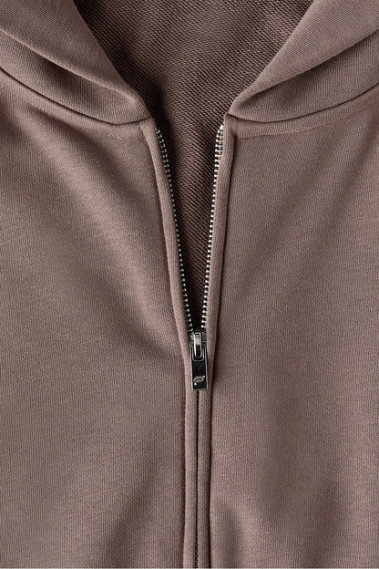 Fabletics Year Round Terry Cropped Full-Zip Hoodie