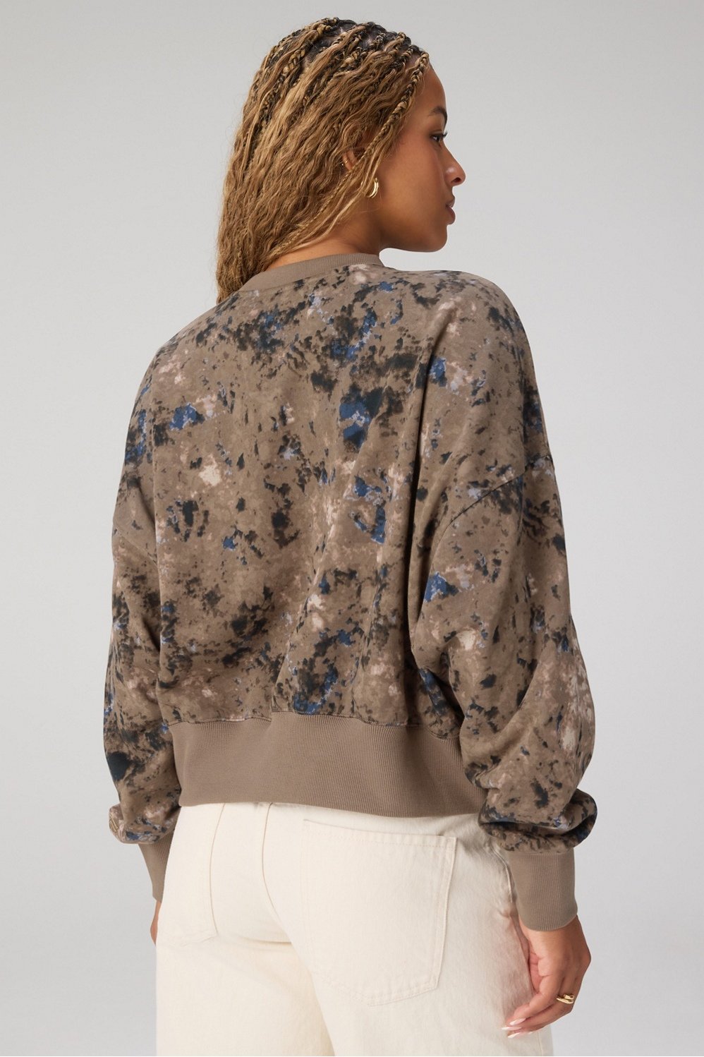 Fabletics Year Round Terry Crew Neck Sweatshirt
