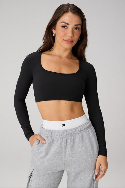 Fabletics AirLite Long-Sleeve Crop Top