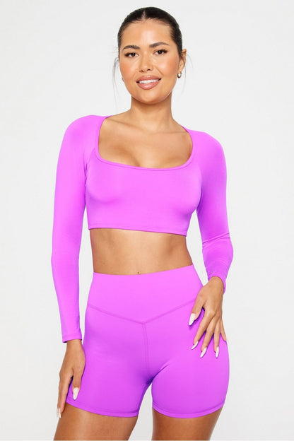 Fabletics AirLite Long-Sleeve Crop Top
