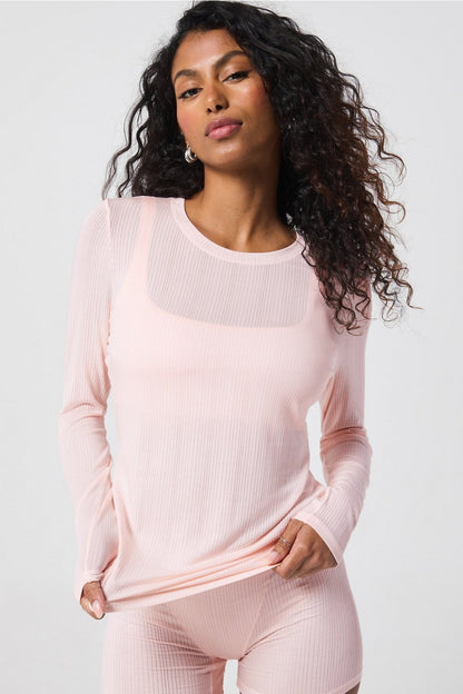 Fabletics Luxe360 Rib Long-Sleeve Top