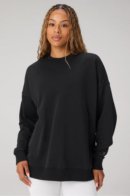 Fabletics Year Round Terry Oversized Crew Neck Sweatshirt