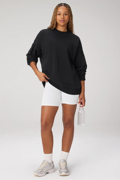 Fabletics Year Round Terry Oversized Crew Neck Sweatshirt