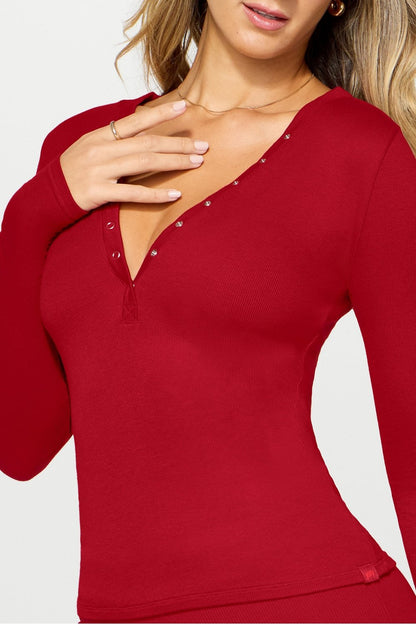 Fabletics Soft Rib Long Sleeve Henley
