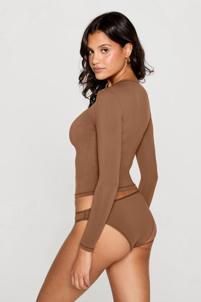 Fabletics Stretchy Fit Crew Long Sleeve Tee