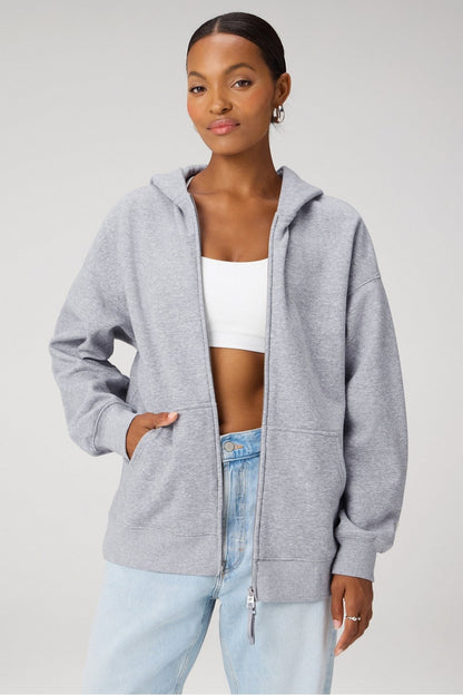 Fabletics Cozy Fleece Oversized Zip Up Hoodie
