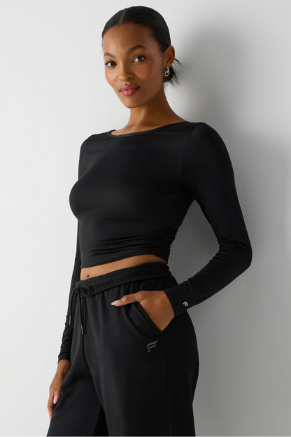 Fabletics Whisper Crossover Long-Sleeve Top