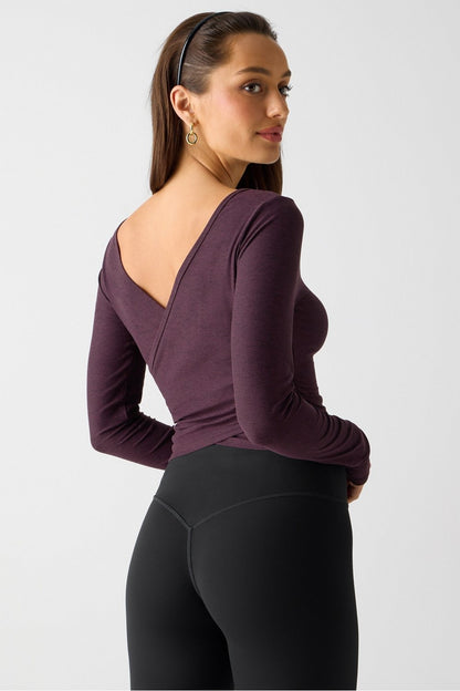 Fabletics Whisper Crossover Long-Sleeve Top