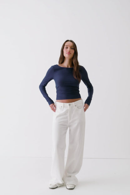 Fabletics Whisper Crossover Long-Sleeve Top