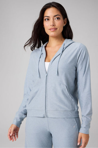 Fabletics Cloud Jersey Full Zip Hoodie