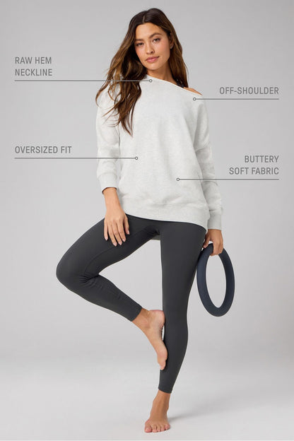 Fabletics Year Round Terry Off Shoulder Tunic