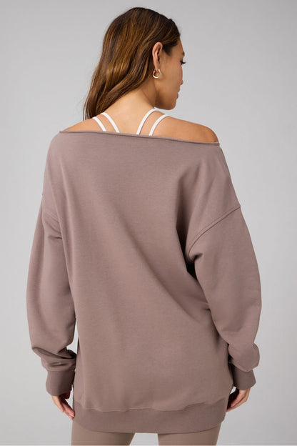 Fabletics Year Round Terry Off Shoulder Tunic